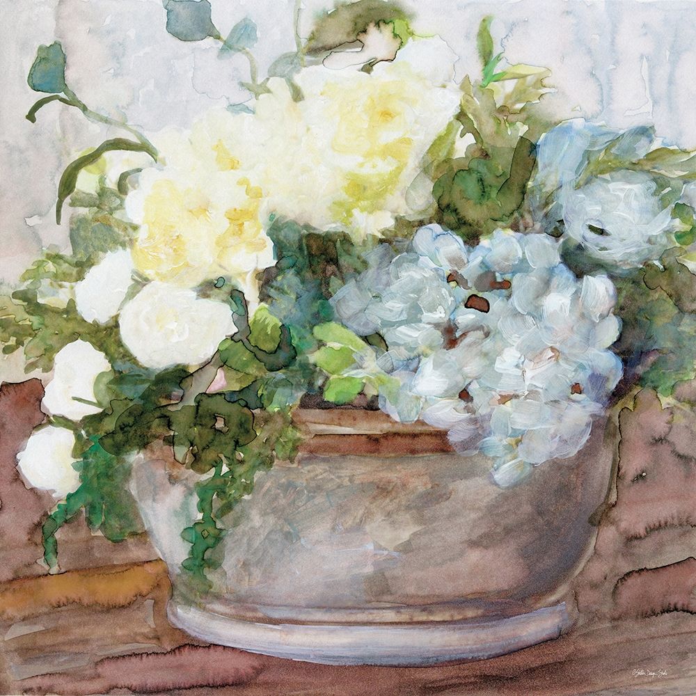 Country Basket of Blooms II art print by Stellar Design Studio for $57.95 CAD