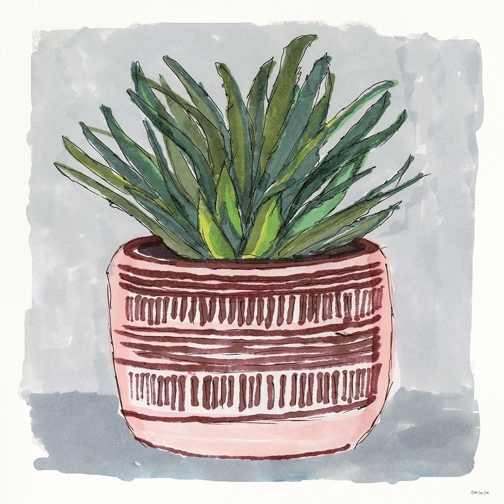 Potted Agave I art print by Stellar Designs Studio for $57.95 CAD