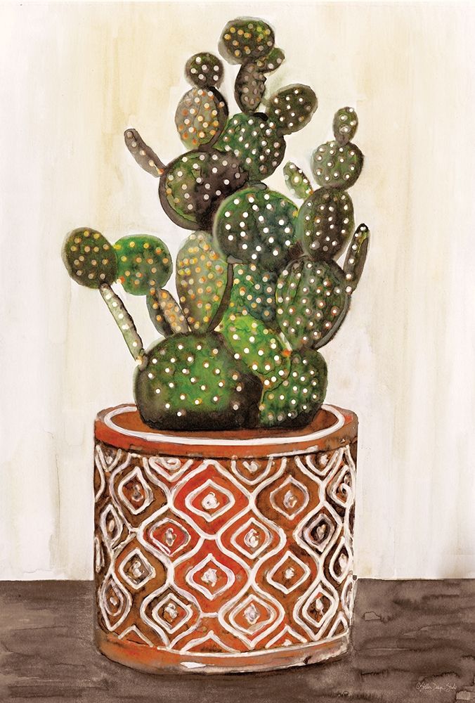 Potted Cactus I art print by Stellar Designs Studio for $57.95 CAD