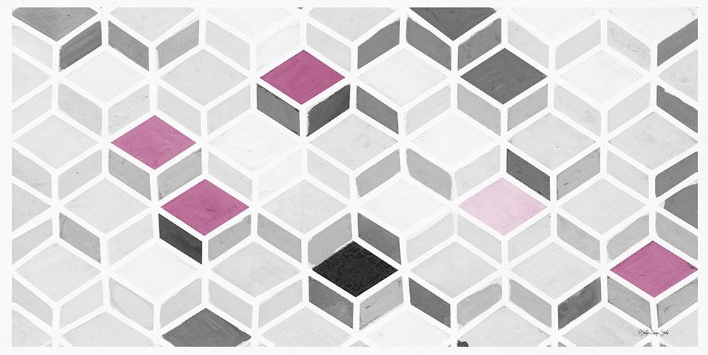 Fuchsia and Gray Pattern art print by Stellar Designs Studio for $57.95 CAD