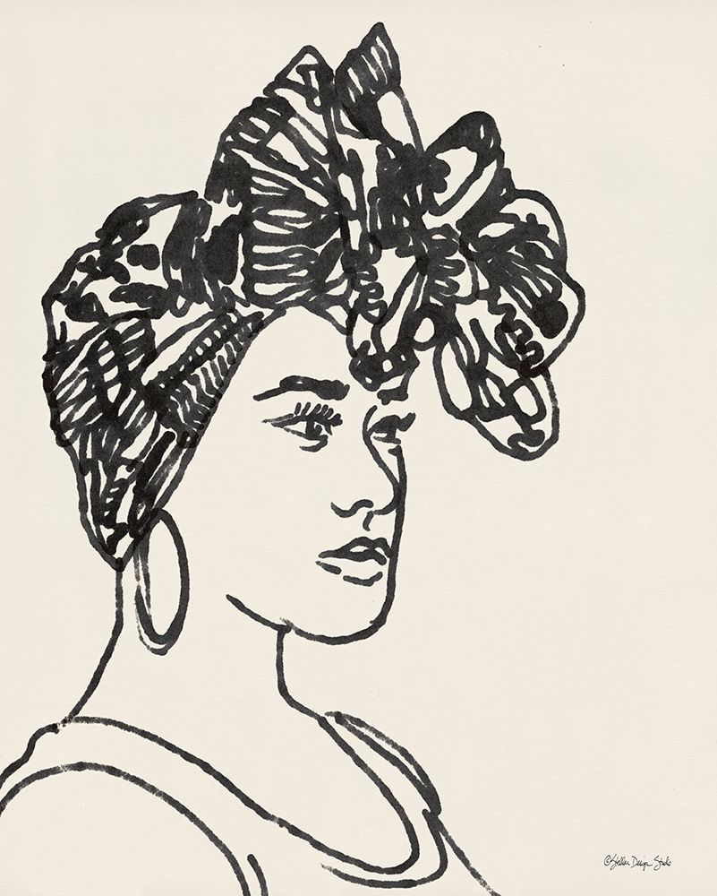 Head Wrap Line Study art print by Stellar Design Studio for $57.95 CAD