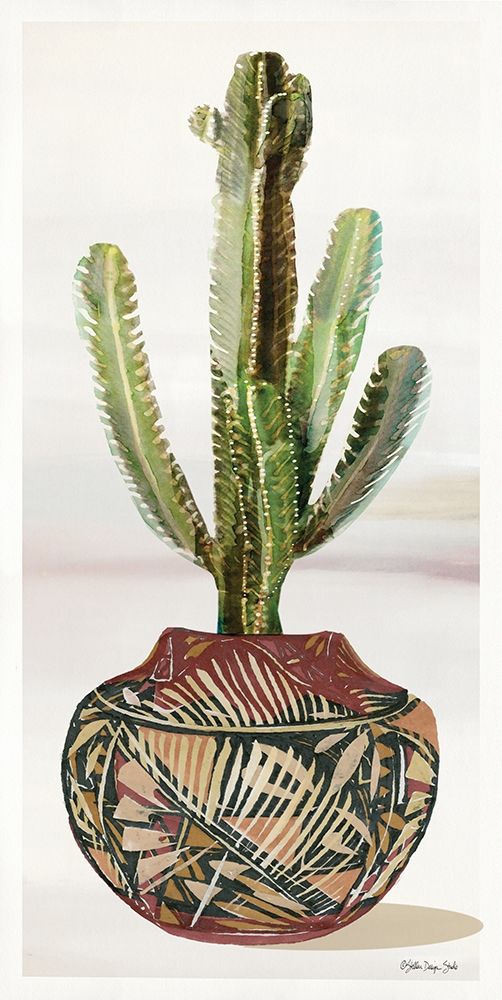 Cactus in Pot 1 art print by Stellar Design Studio for $57.95 CAD
