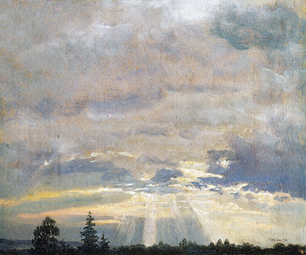 Cloud Study with Sunbeams art print by Stellar Design Studio for $57.95 CAD