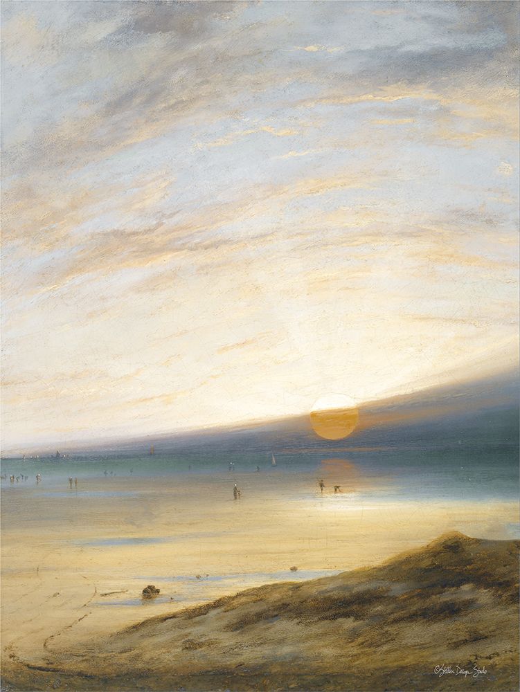Sunset on the Beach at Sark art print by Stellar Design Studio for $57.95 CAD