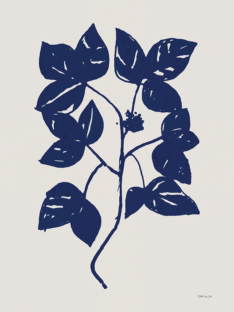 Indigo Botanical I art print by Stellar Design Studio for $57.95 CAD