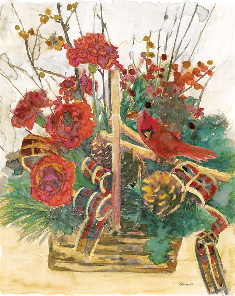 Christmas Basket art print by Stellar Design Studio for $57.95 CAD