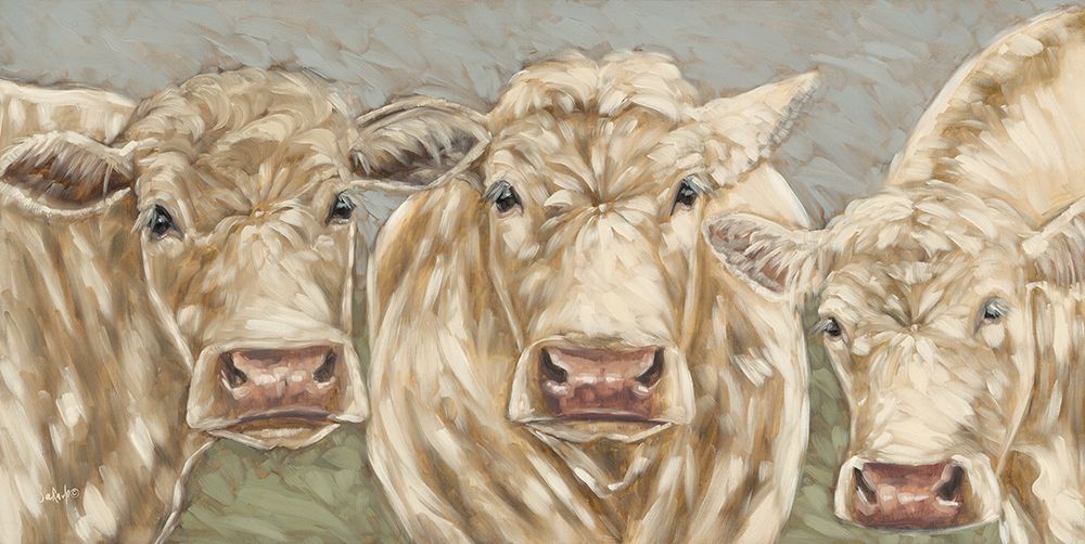 Three Moos - Cha Chas art print by Sara G. Designs for $57.95 CAD