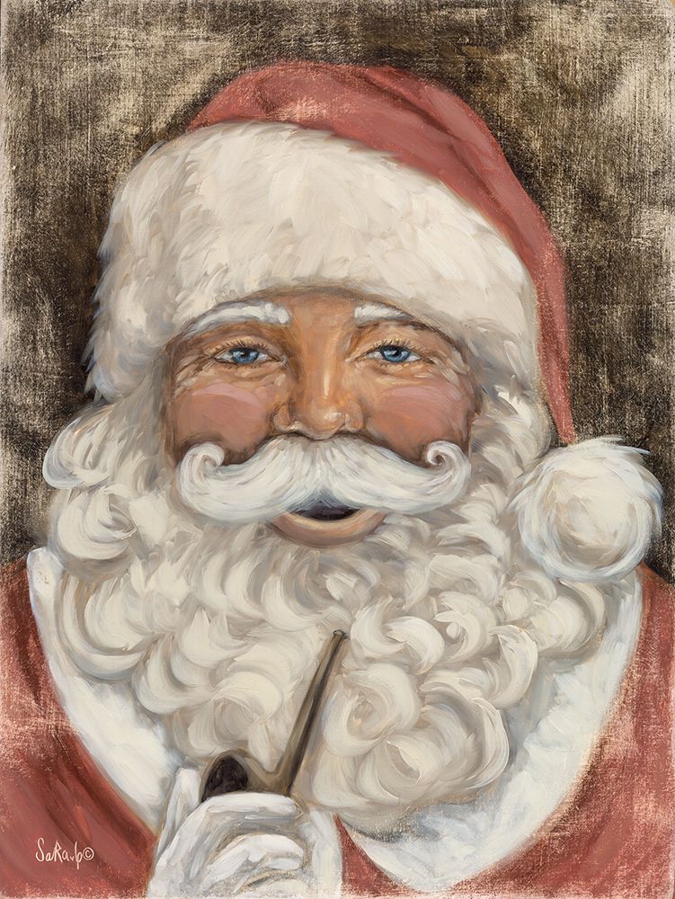 Vintage Santa art print by Sara G. Designs for $57.95 CAD