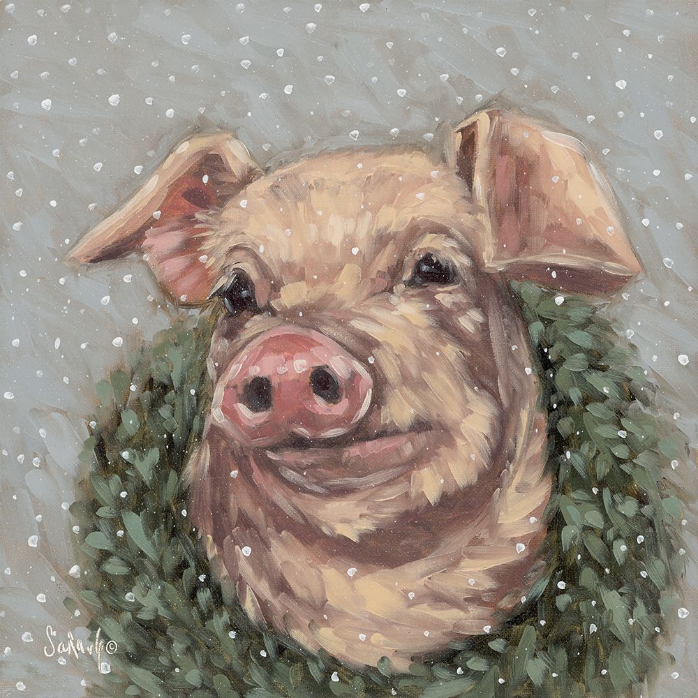 Snowy Day at the Farm 3 art print by Sara G. Designs for $57.95 CAD