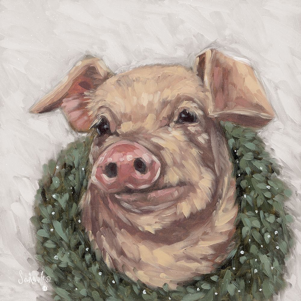 Peanut the Pig art print by Sara G. Designs for $57.95 CAD