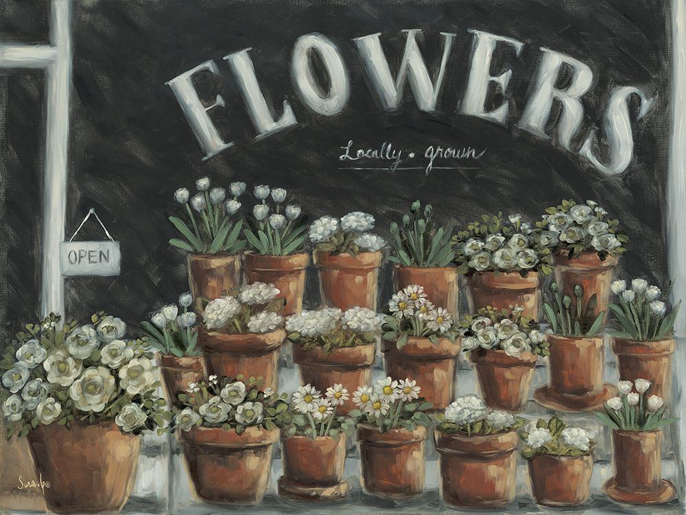 Little Flower Shop art print by Sara G. Designs for $57.95 CAD