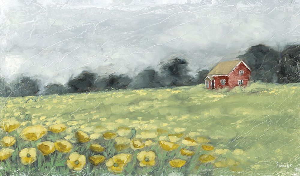 Cottage in the Meadow art print by Sara G. Designs for $57.95 CAD