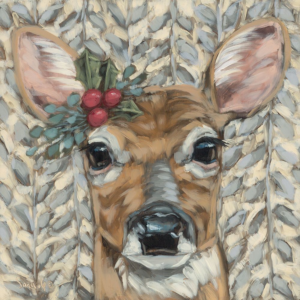 Holly Jolly Deer art print by Sara G. Designs for $57.95 CAD