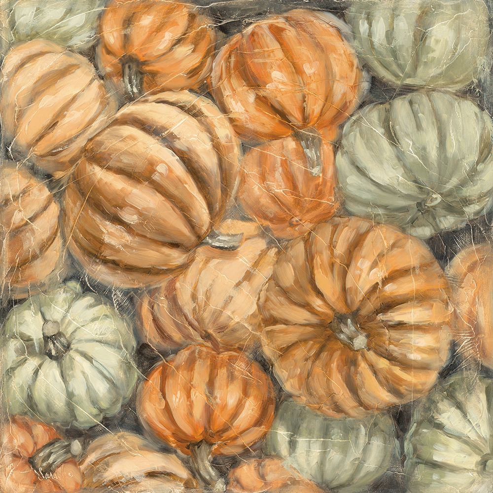 Patch Full of Pumpkins art print by Sara G. Designs for $57.95 CAD
