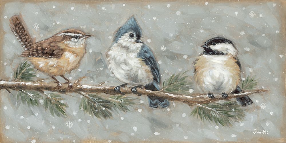 Snowy Trio art print by Sara G. Designs for $57.95 CAD