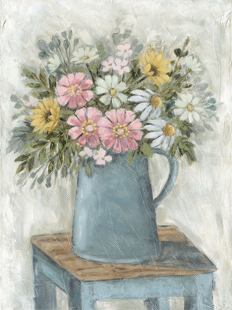 Farmhouse Floral art print by Sara G. Designs for $57.95 CAD