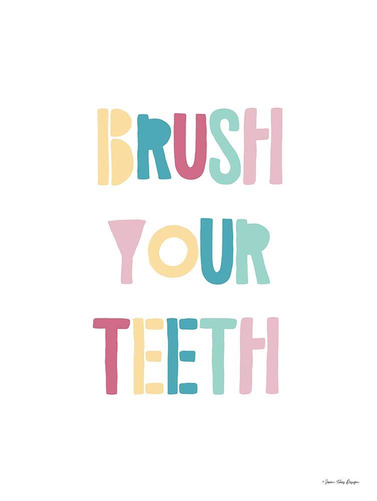 Brush Your Teeth art print by Seven Trees Design for $57.95 CAD