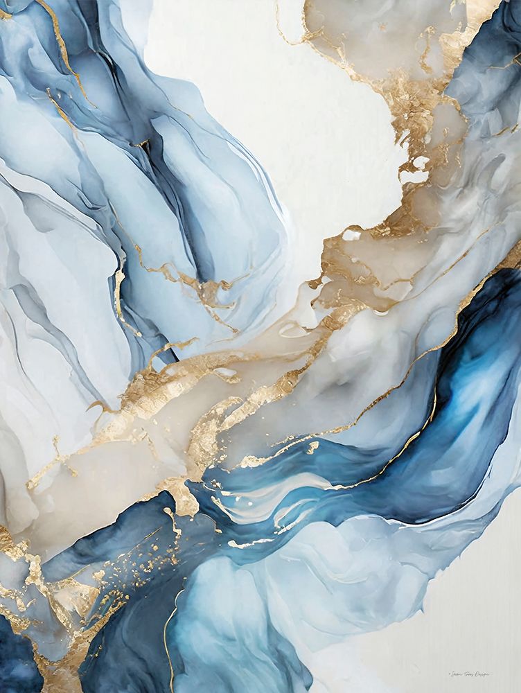 Blue Art Marble II art print by Seven Trees Design for $57.95 CAD