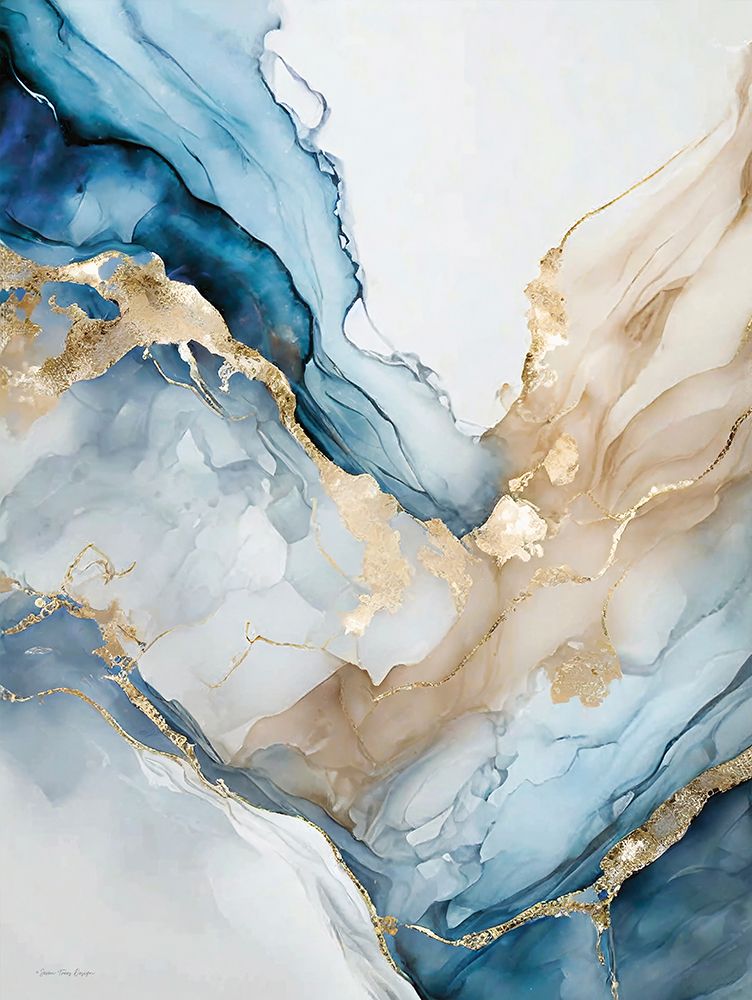 Blue Art Marble III art print by Seven Trees Design for $57.95 CAD