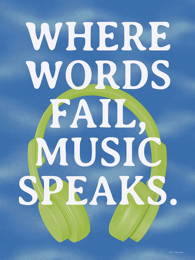 Music Speaks art print by Seven Trees Design for $57.95 CAD