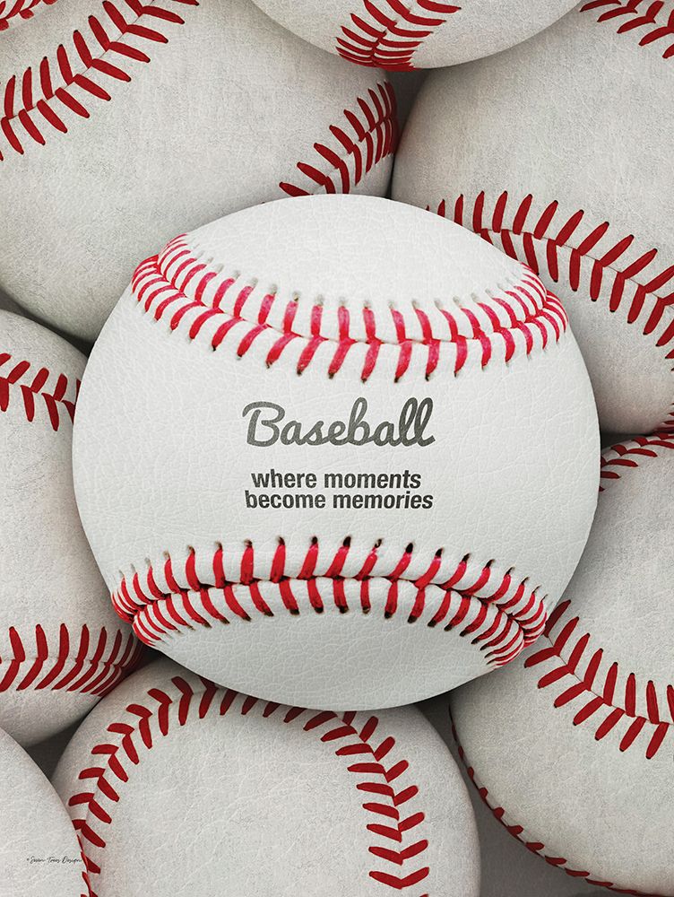 Baseball - Where Moments Become Memories art print by Seven Trees Design for $57.95 CAD