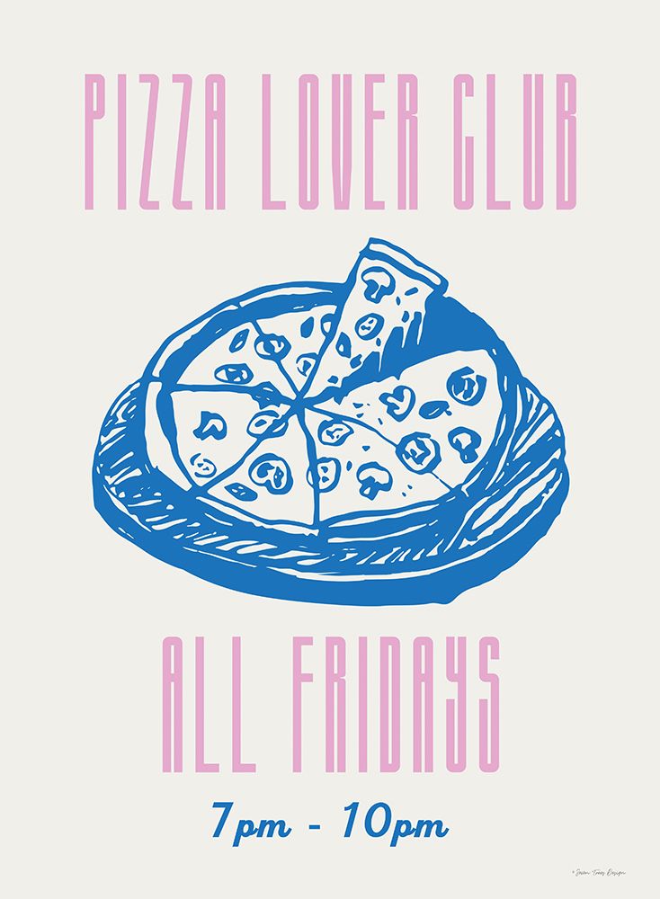 Pizza Lover Club art print by Seven Trees Design for $57.95 CAD