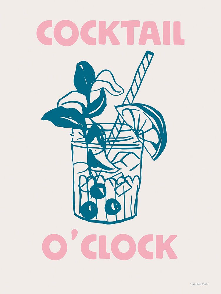 Cocktail Oclock art print by Seven Trees Design for $57.95 CAD