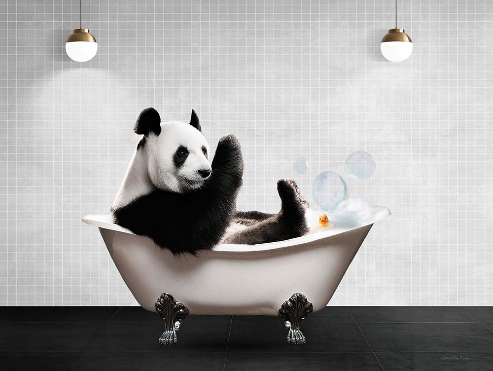 Panda Bath art print by Seven Trees Design for $57.95 CAD