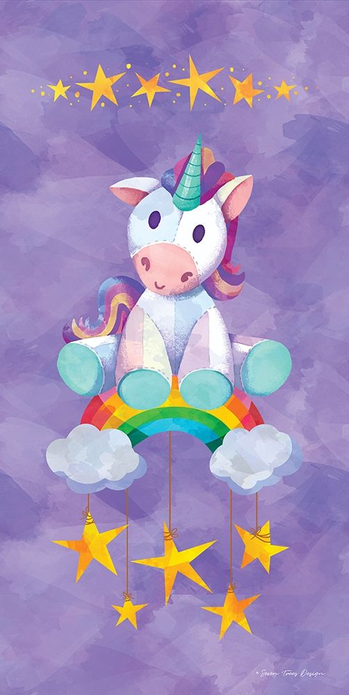 Rainbow Unicorn I art print by Seven Trees Design for $57.95 CAD