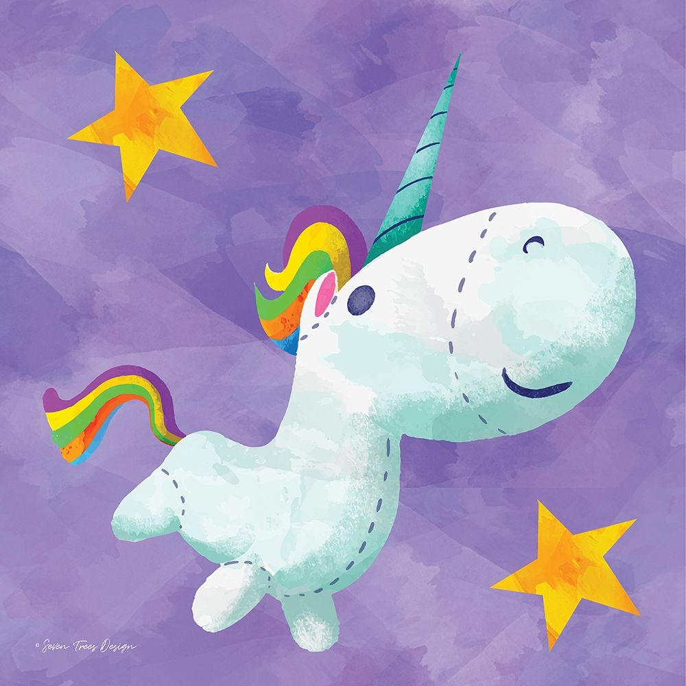 Rainbow Unicorn II art print by Seven Trees Design for $57.95 CAD