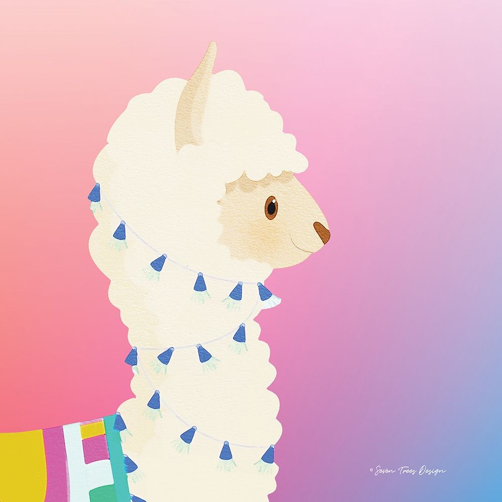 Llama art print by Seven Trees Design for $57.95 CAD