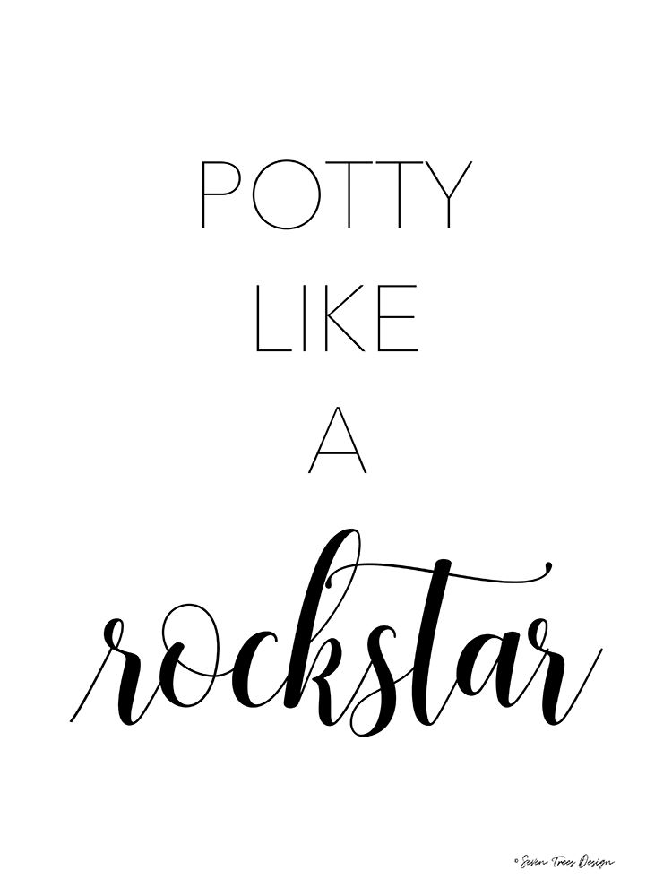 Potty Like a Rockstar art print by Seven Trees Design for $57.95 CAD