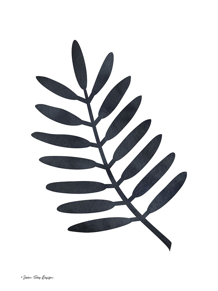 Watercolor Black Plant II art print by Seven Trees Design for $57.95 CAD