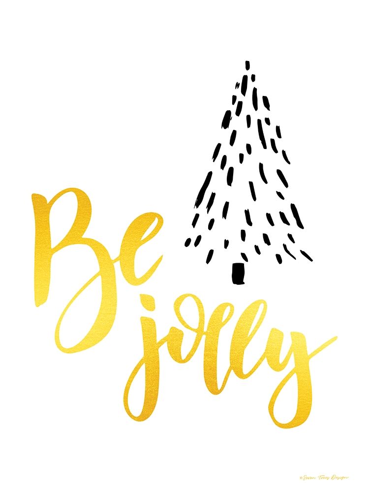 Be Jolly Christmas Tree art print by Seven Trees Design for $57.95 CAD