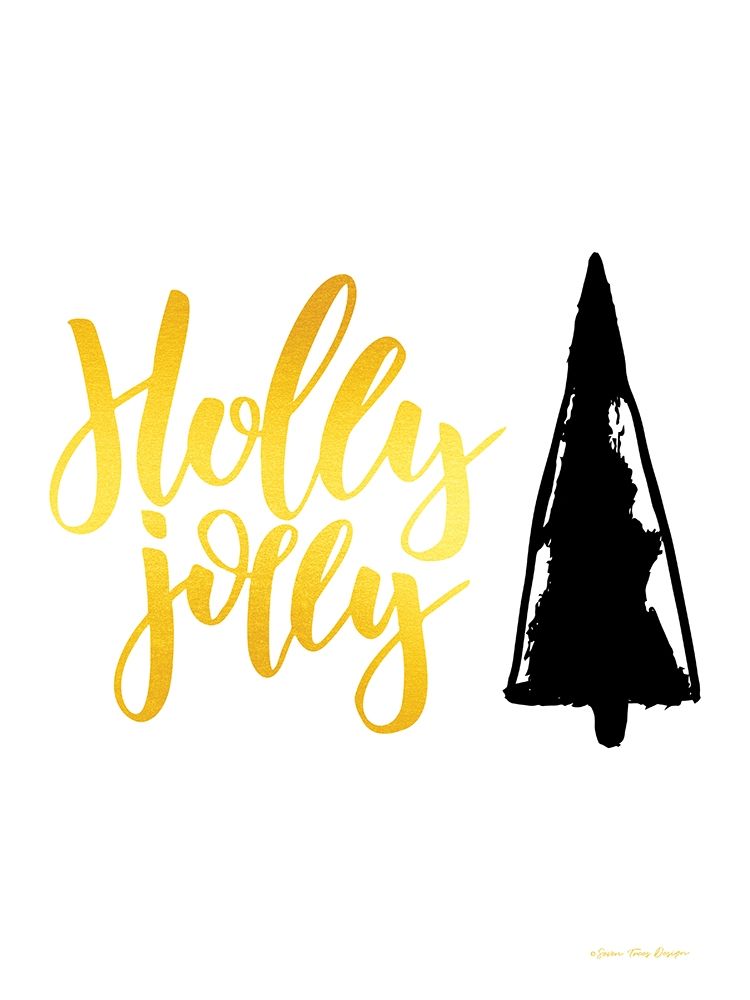 Holly Jolly Christmas Tre art print by Seven Trees Design for $57.95 CAD