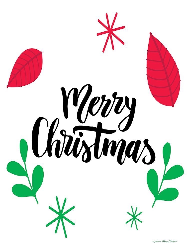 Merry Christmas Greenery art print by Seven Trees Design for $57.95 CAD