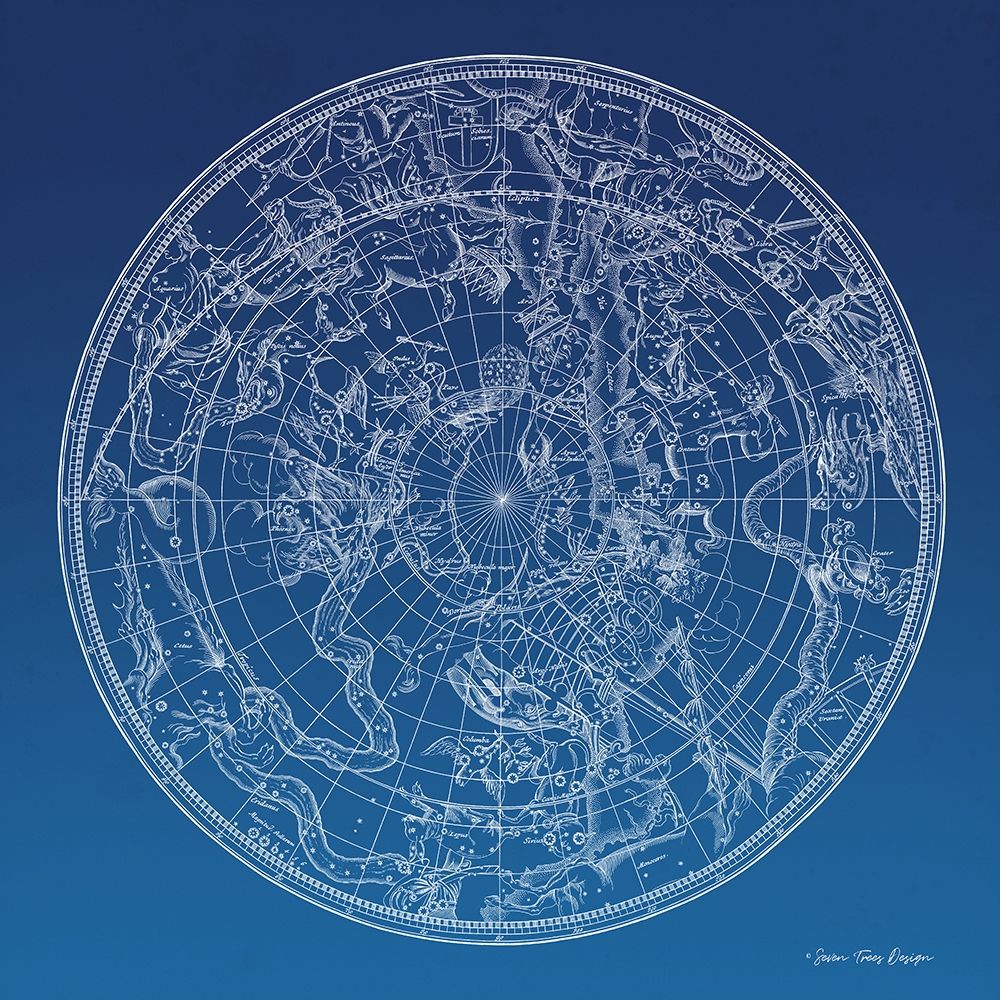 Constellations Map I art print by Seven Trees Design for $57.95 CAD