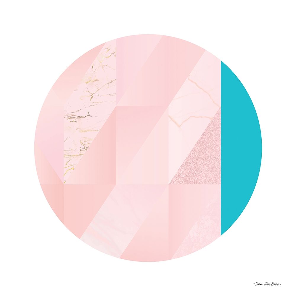 Pink Marble Circle II art print by Seven Trees Design for $57.95 CAD