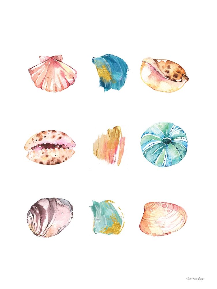 Sea and Brush Strokes II art print by Seven Trees Design for $57.95 CAD