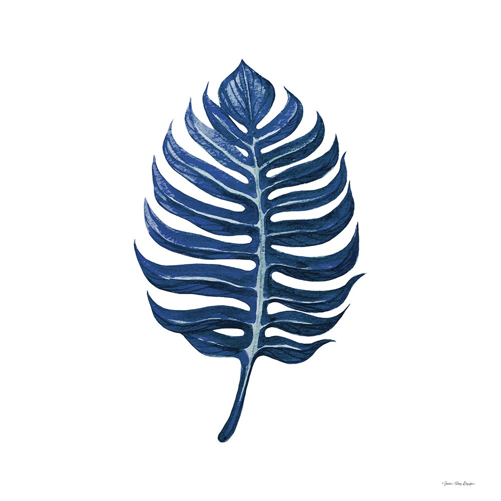 Watercolor Blue Leaf I art print by Seven Trees Design for $57.95 CAD