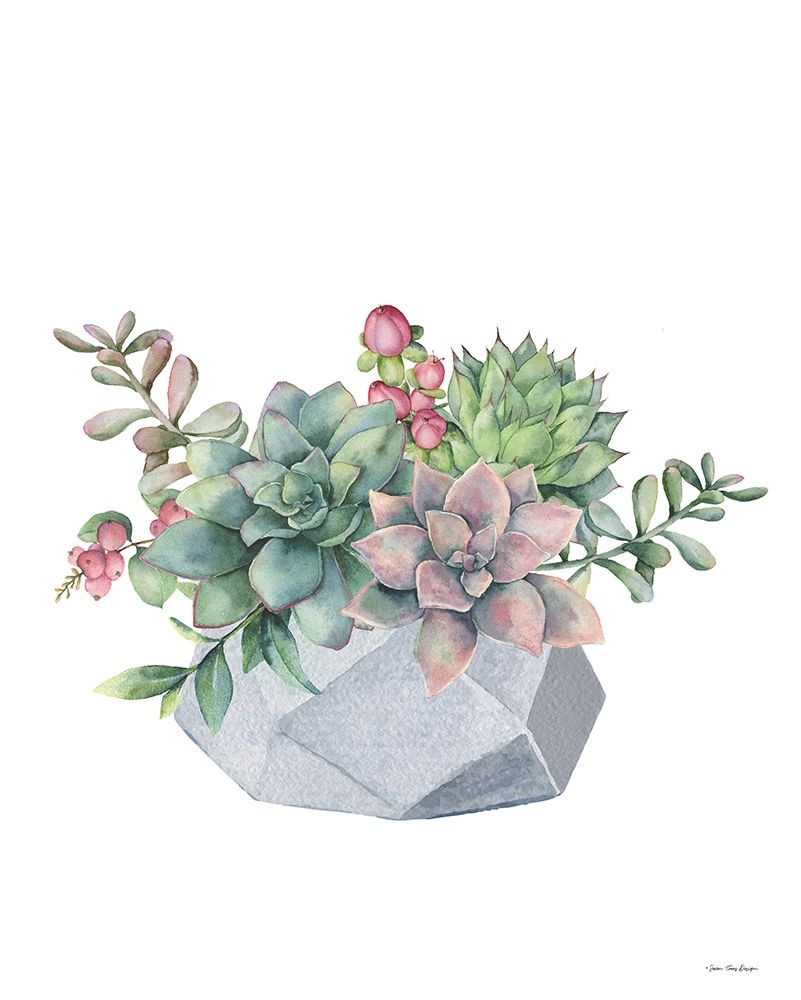 Watercolor Succulents art print by Seven Trees Design for $57.95 CAD