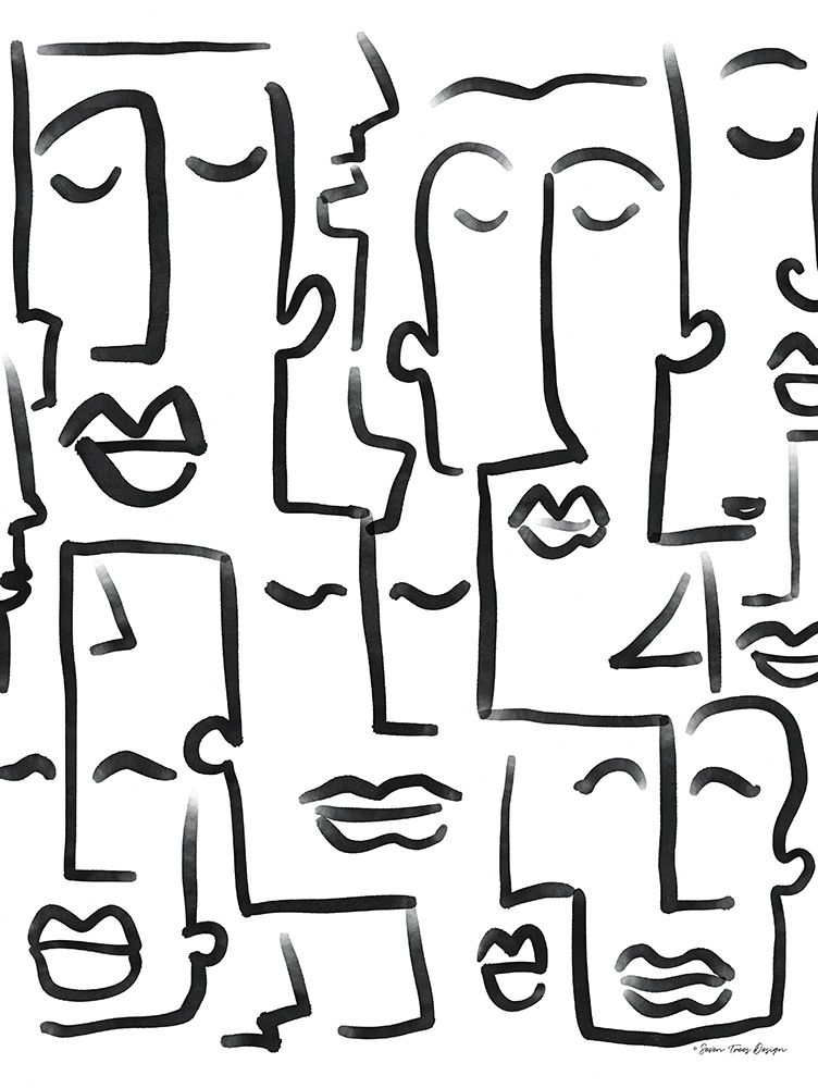 Faces Drawing art print by Seven Trees Design for $57.95 CAD