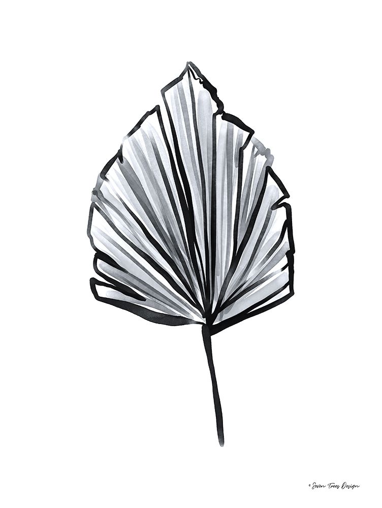 Black Watercolor Leaf art print by Seven Trees Design for $57.95 CAD