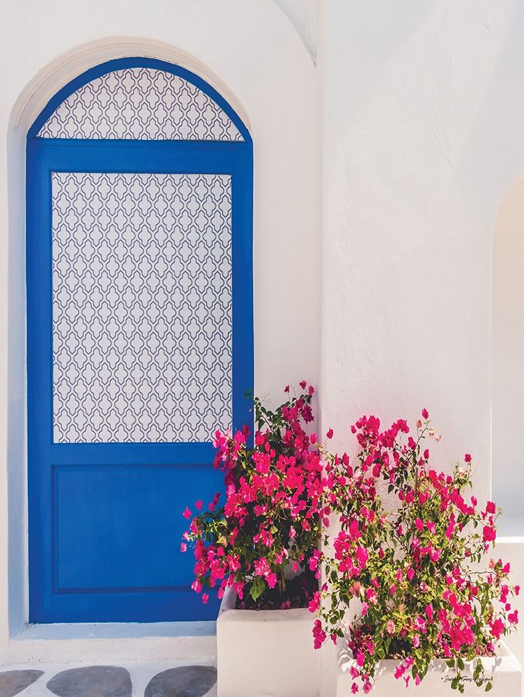 Santorini Door art print by Seven Trees Design for $57.95 CAD