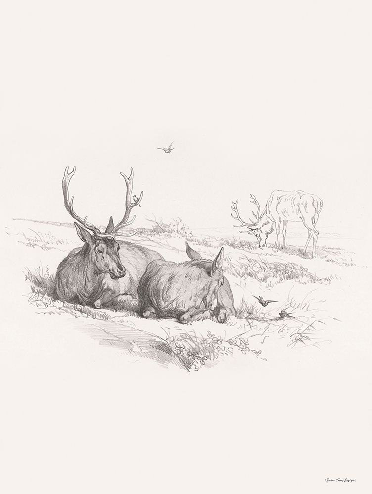 Reindeer Chilling art print by Seven Trees Design for $57.95 CAD