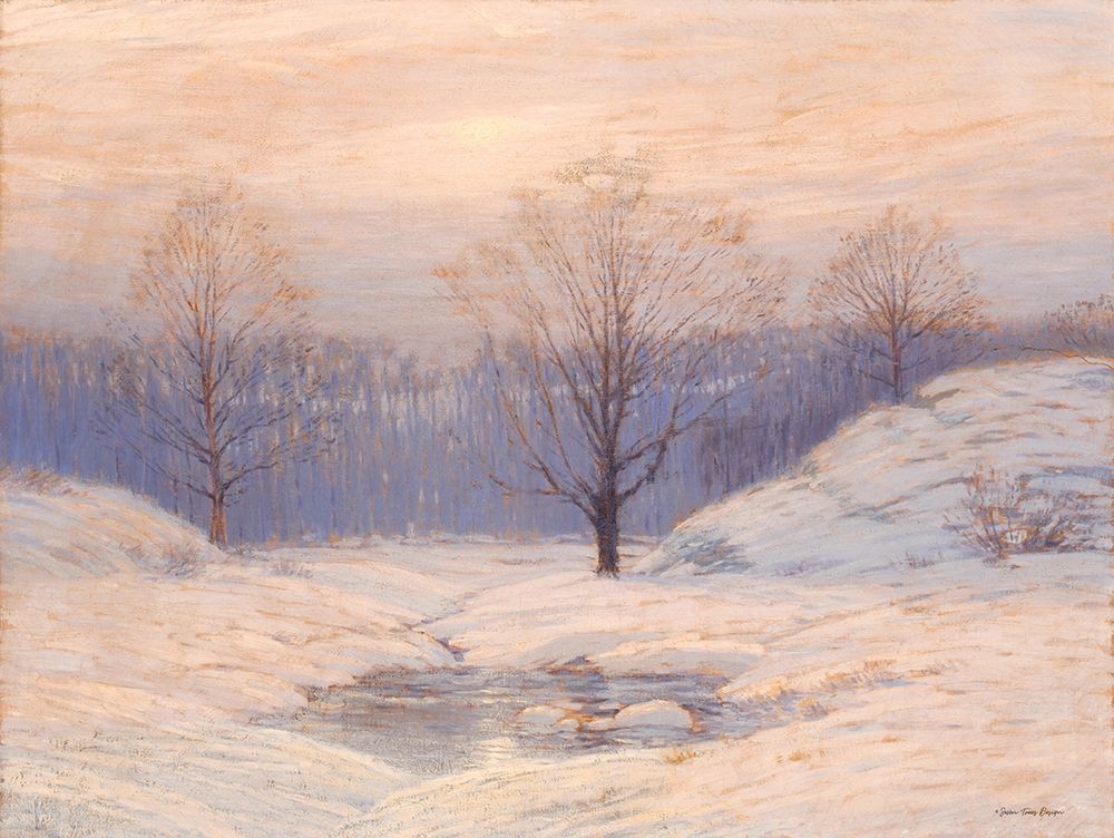 Snowy Sunset art print by Seven Trees Design for $57.95 CAD