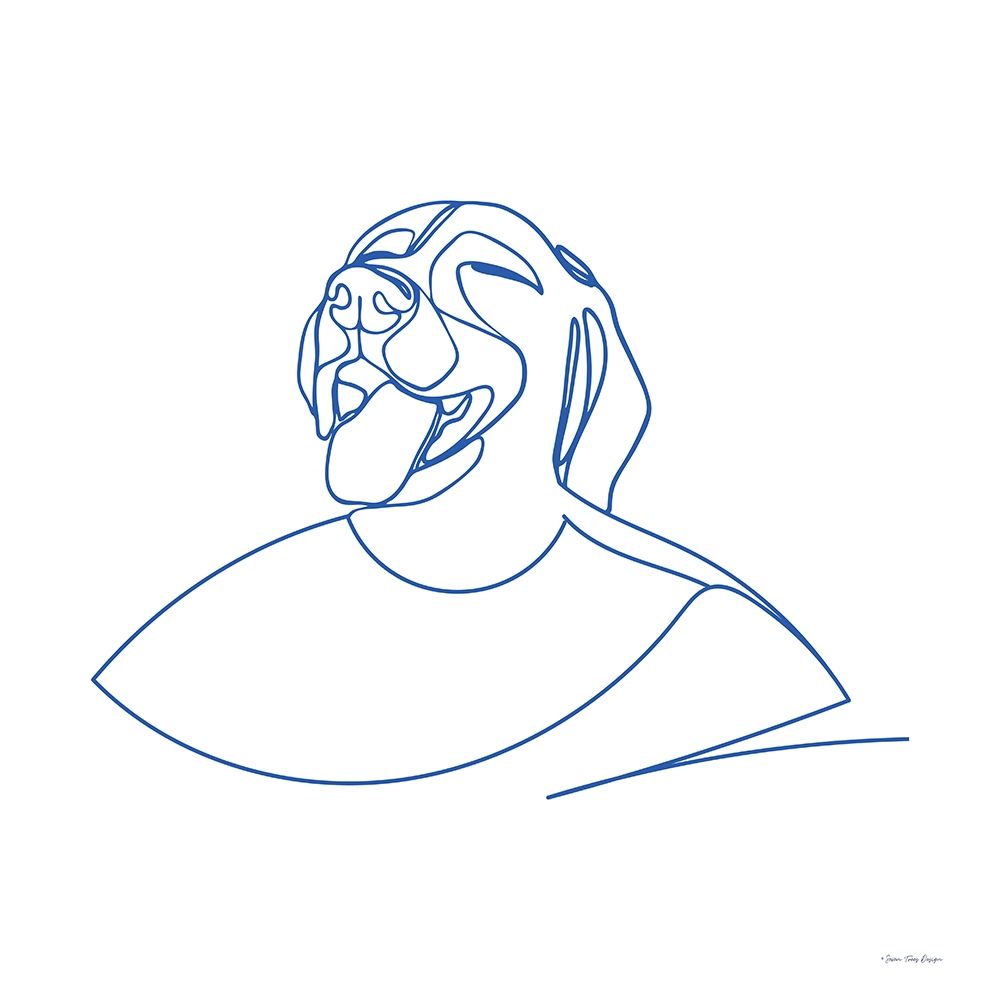 One Line Female Dog art print by Seven Trees Design for $57.95 CAD
