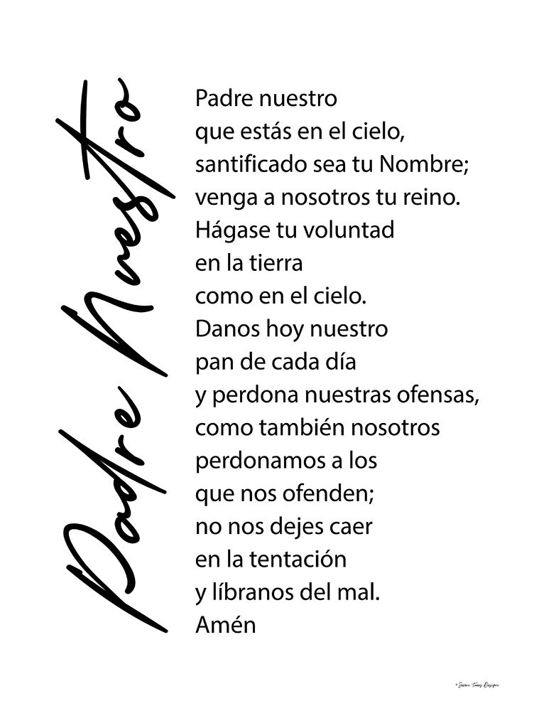 The Lords Prayer - Spanish art print by Seven Trees Design for $57.95 CAD
