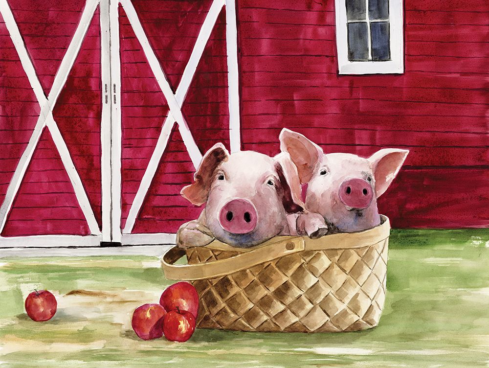 Pigs in a Basket art print by White Ladder for $57.95 CAD