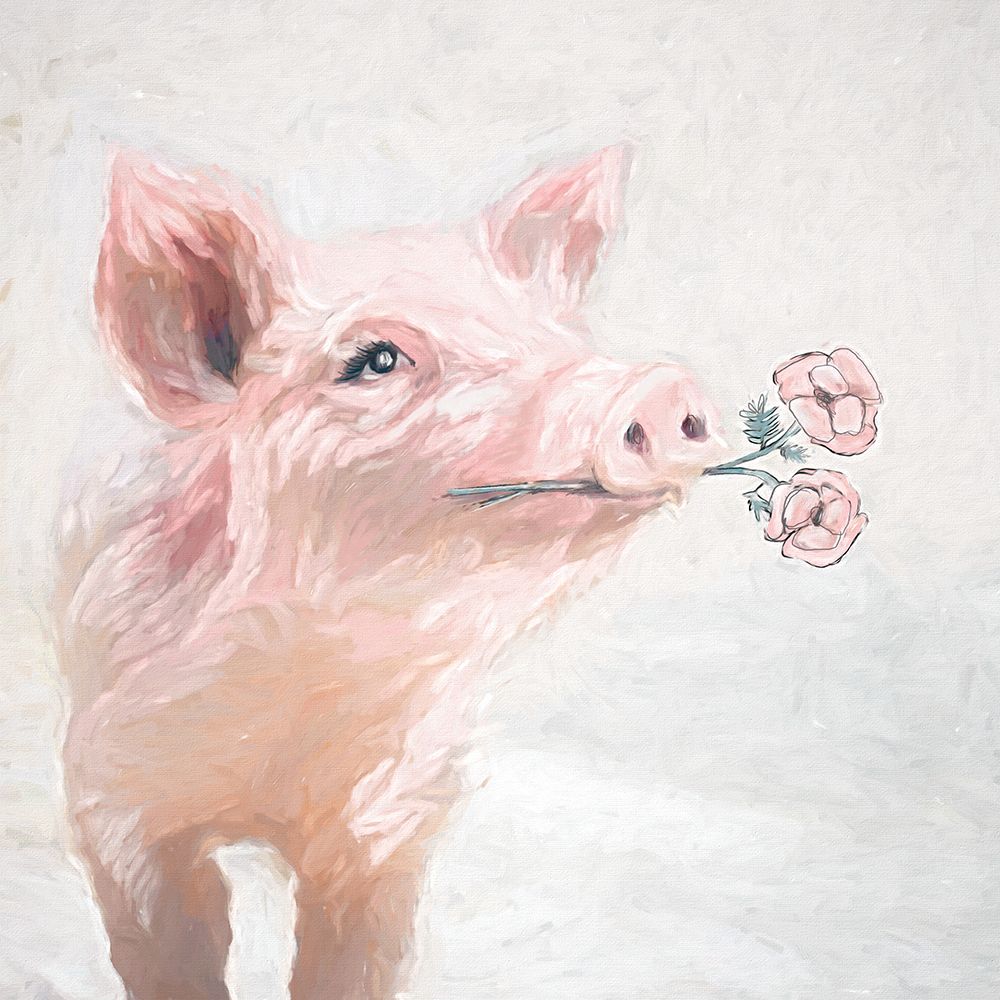 Pretty Pink Pig art print by White Ladder for $57.95 CAD